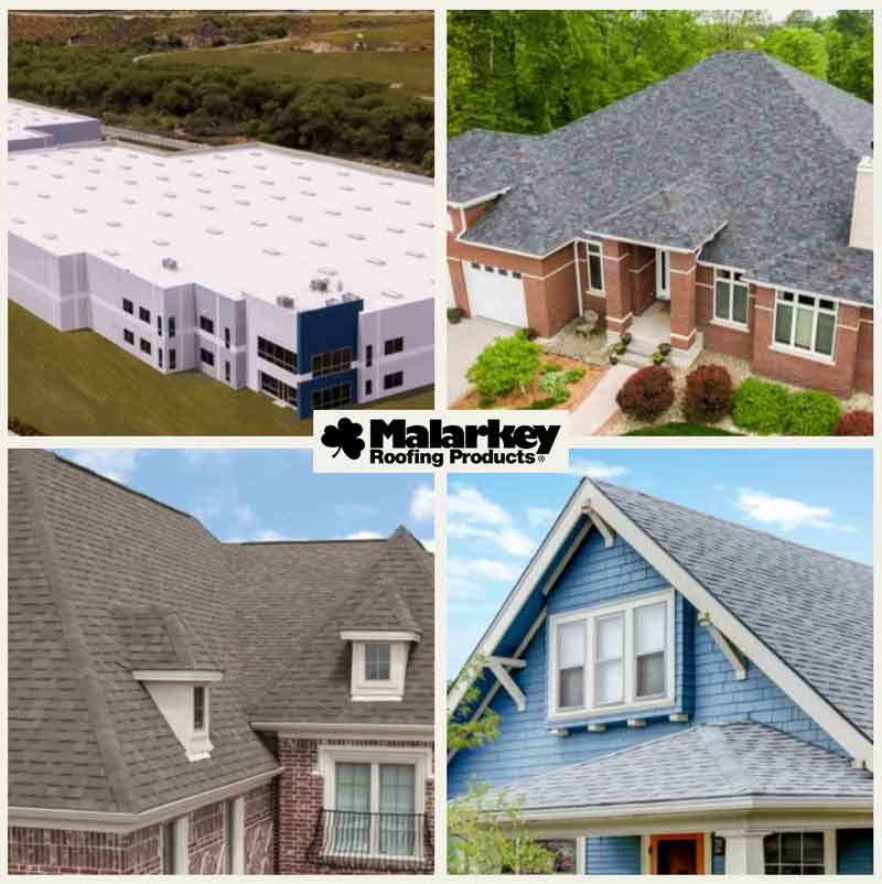 Malarkey roofing products four images